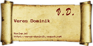 Veres Dominik névjegykártya
